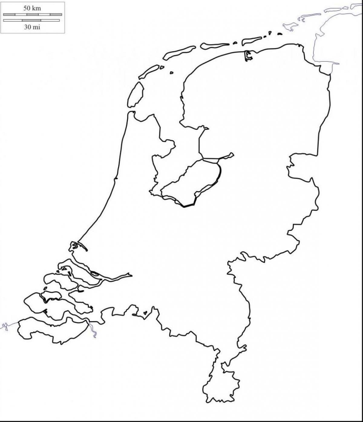 пустая карта Нидерландов