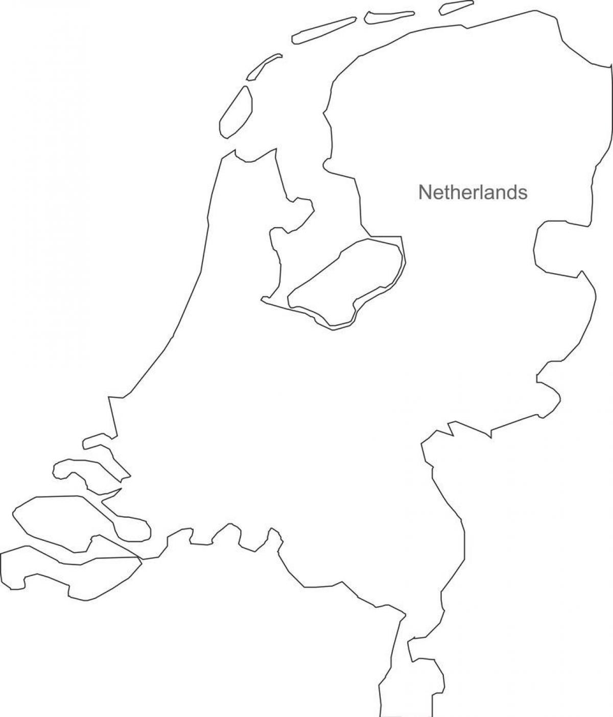 карта контуров Нидерландов