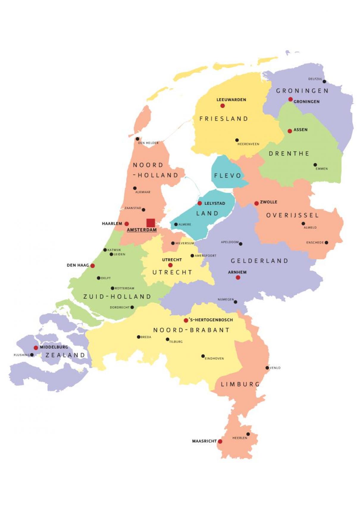 административная карта Нидерландов