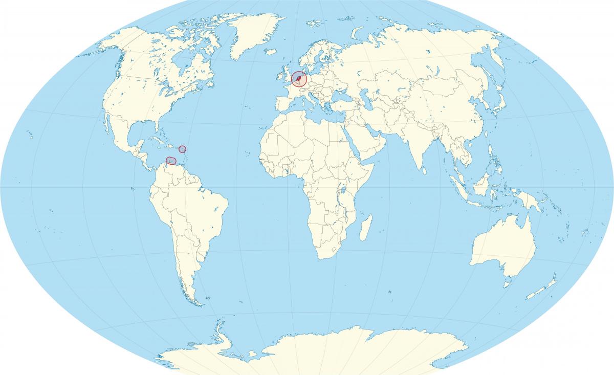 местоположение Нидерландов на карте мира