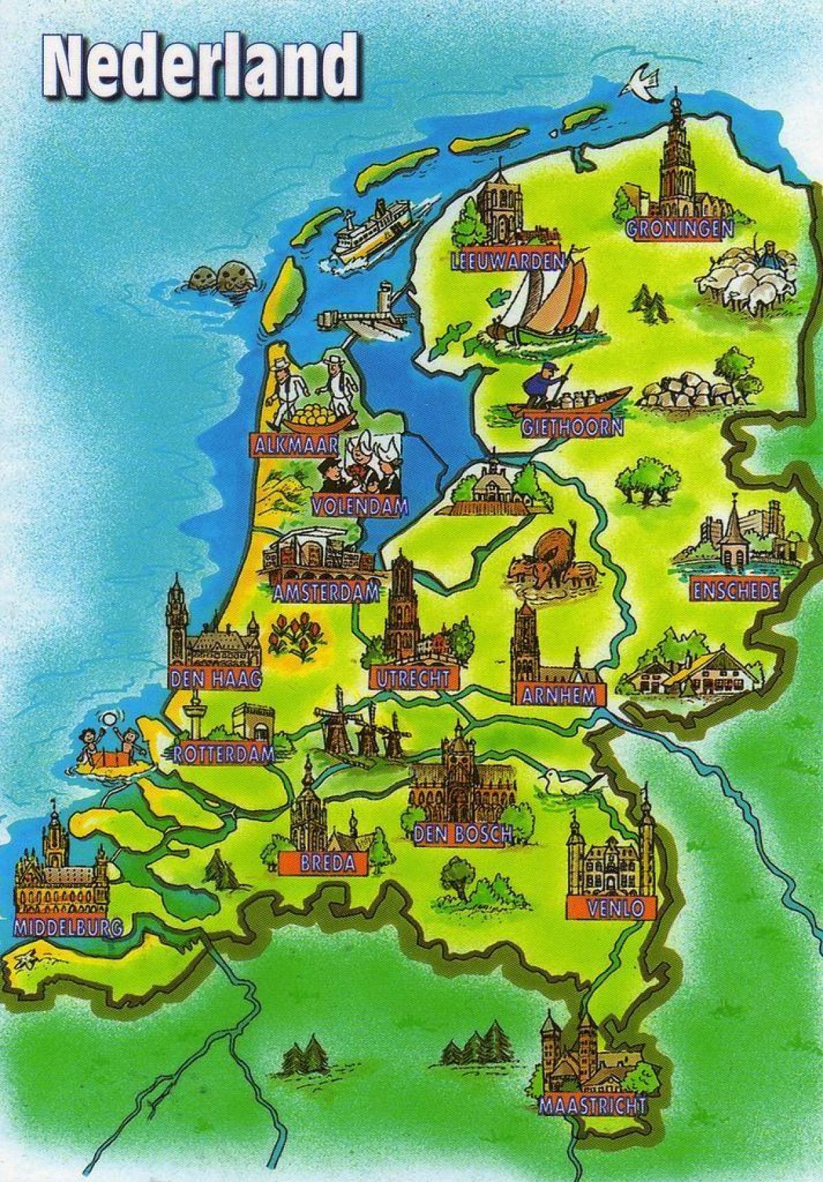 туристическая карта Нидерландов