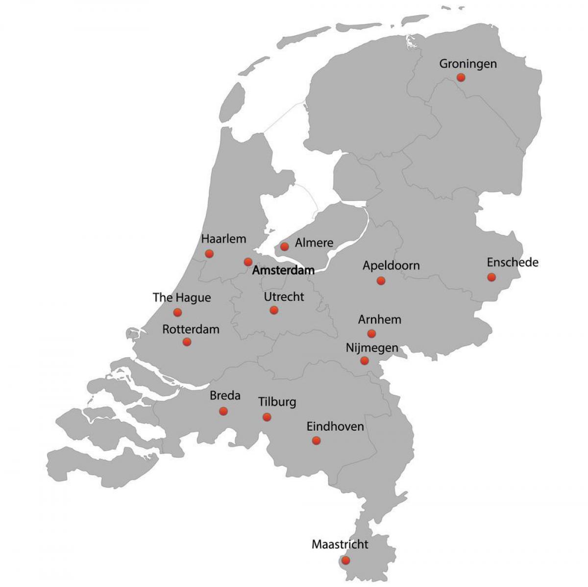 карта города Нидерландов